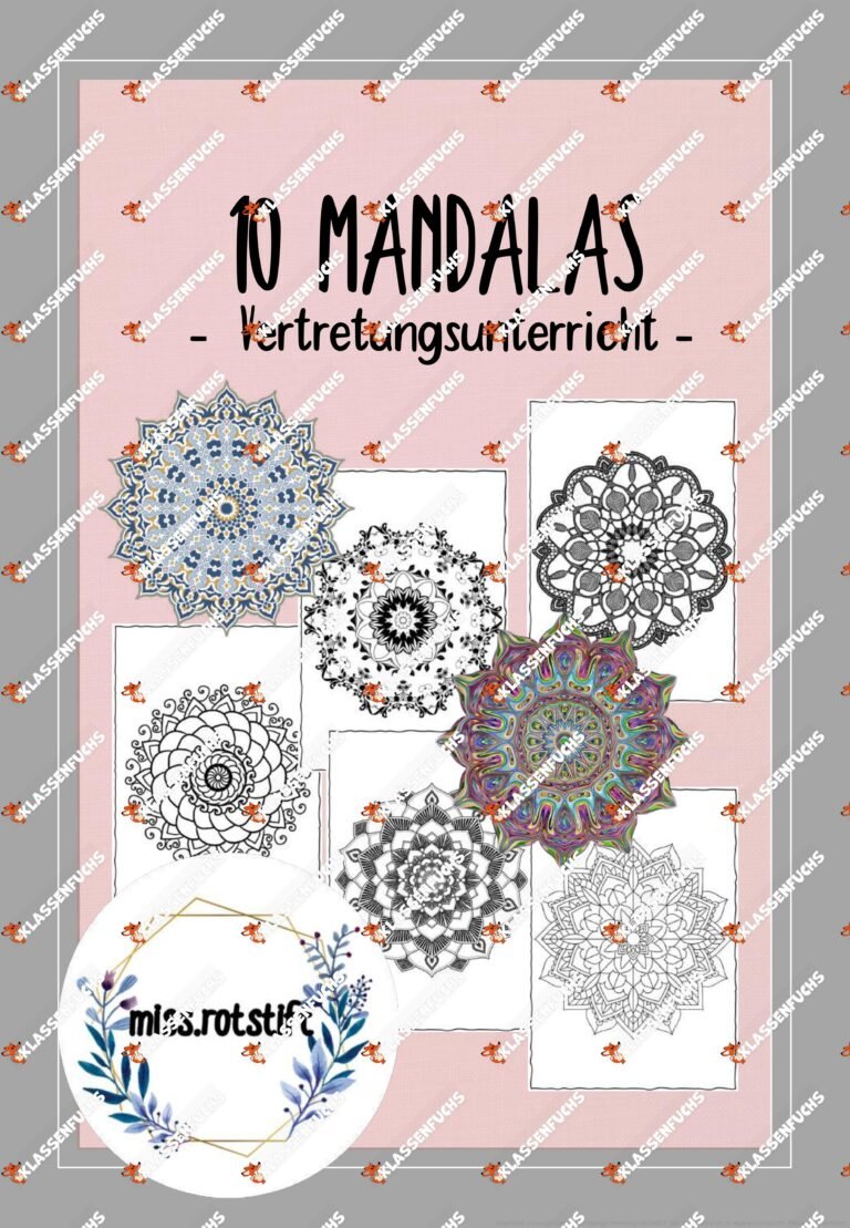 Mandalas – Ausmalbilder – Vertretungsunterricht